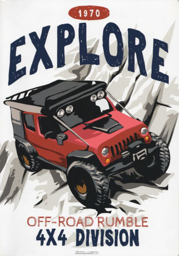 Picture of NOTEBOOK A4 RULED 80PGS BOYS EXPLORE JEEP